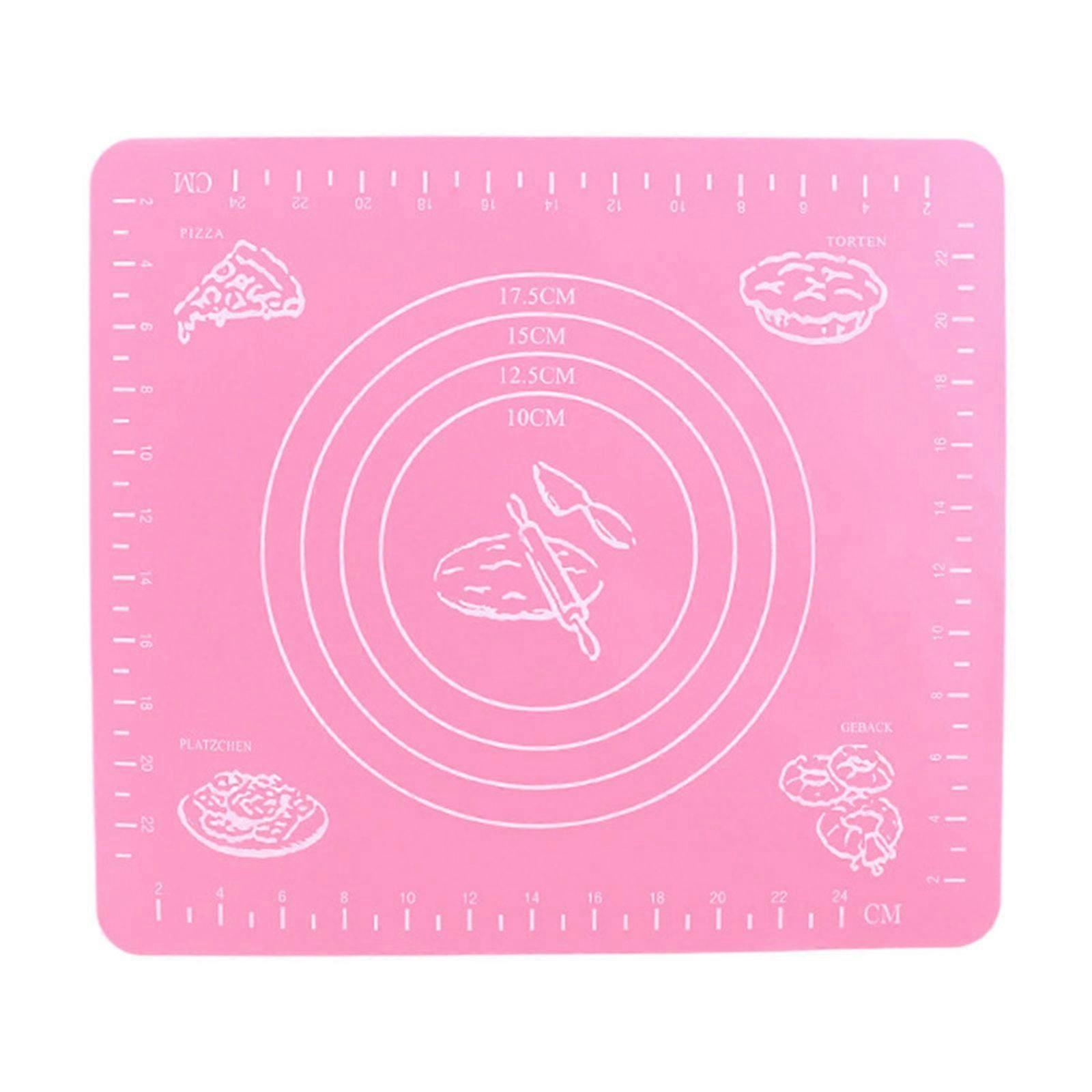 Baking Mat for Rolling Dough with Measurements In Thick Non Stick and Non Slip Light Green Table Sheet Baking Supplies