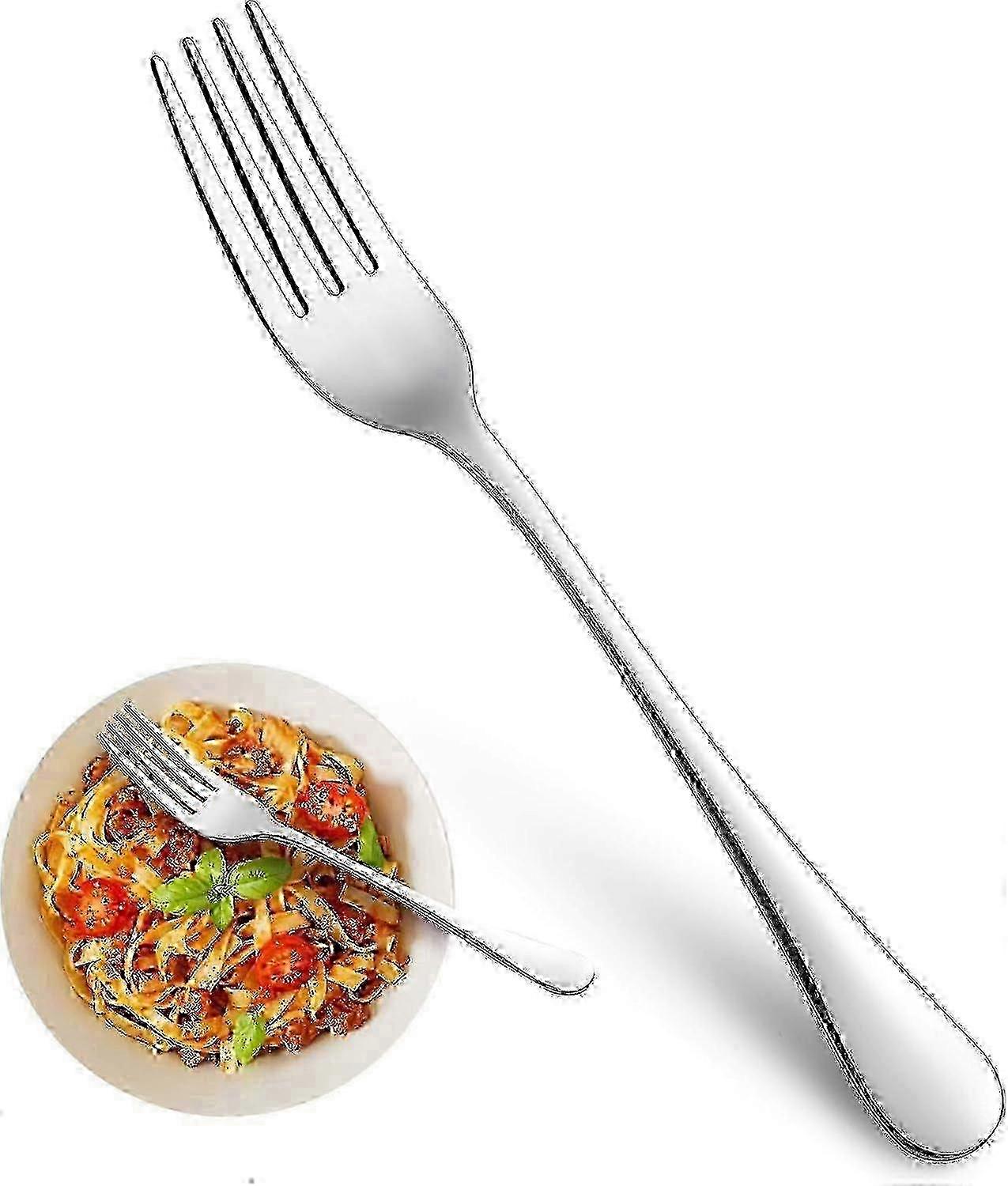 Heavy Duty Stainless Steel Forks - Mirror Polished Cutlery, 8-Inch Restaurant Quality Utensils for Food Service & Dining