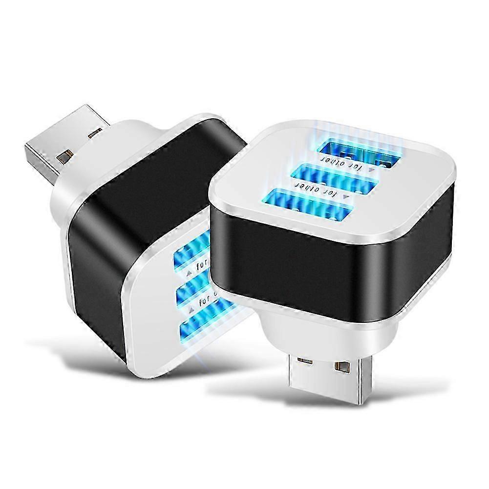 3 Port USB Slots Hub Adaptor USB 3in1 2.0 Multiple USB Interface Input Car USB Extender Auto Electronics Accessories