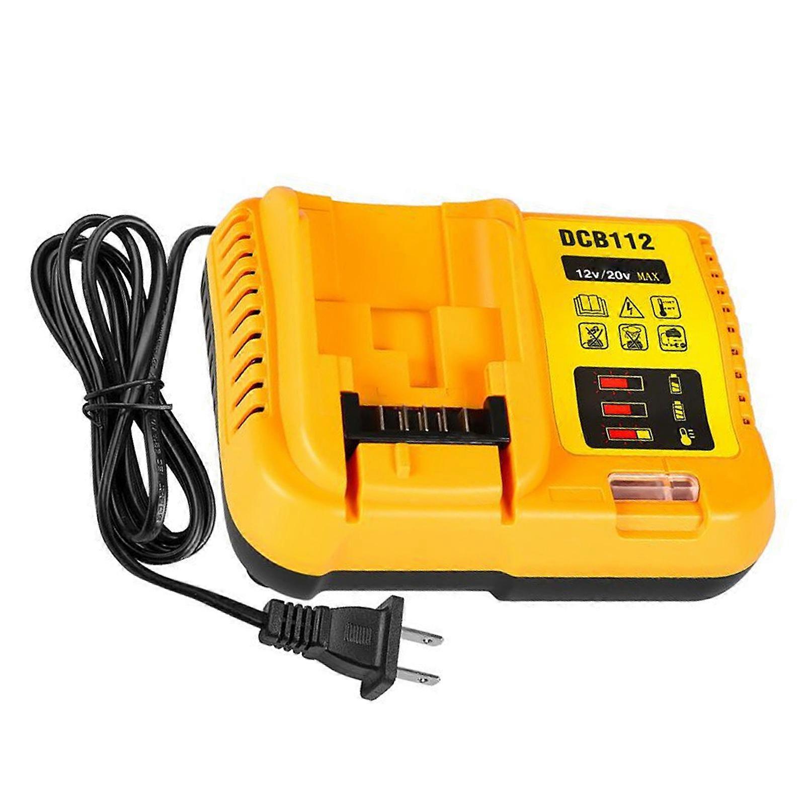 Universal Power Tool Chargers For 12V-20V Batteries Charging Adapter MultiProtections Systems Compactly Construction  Yellow