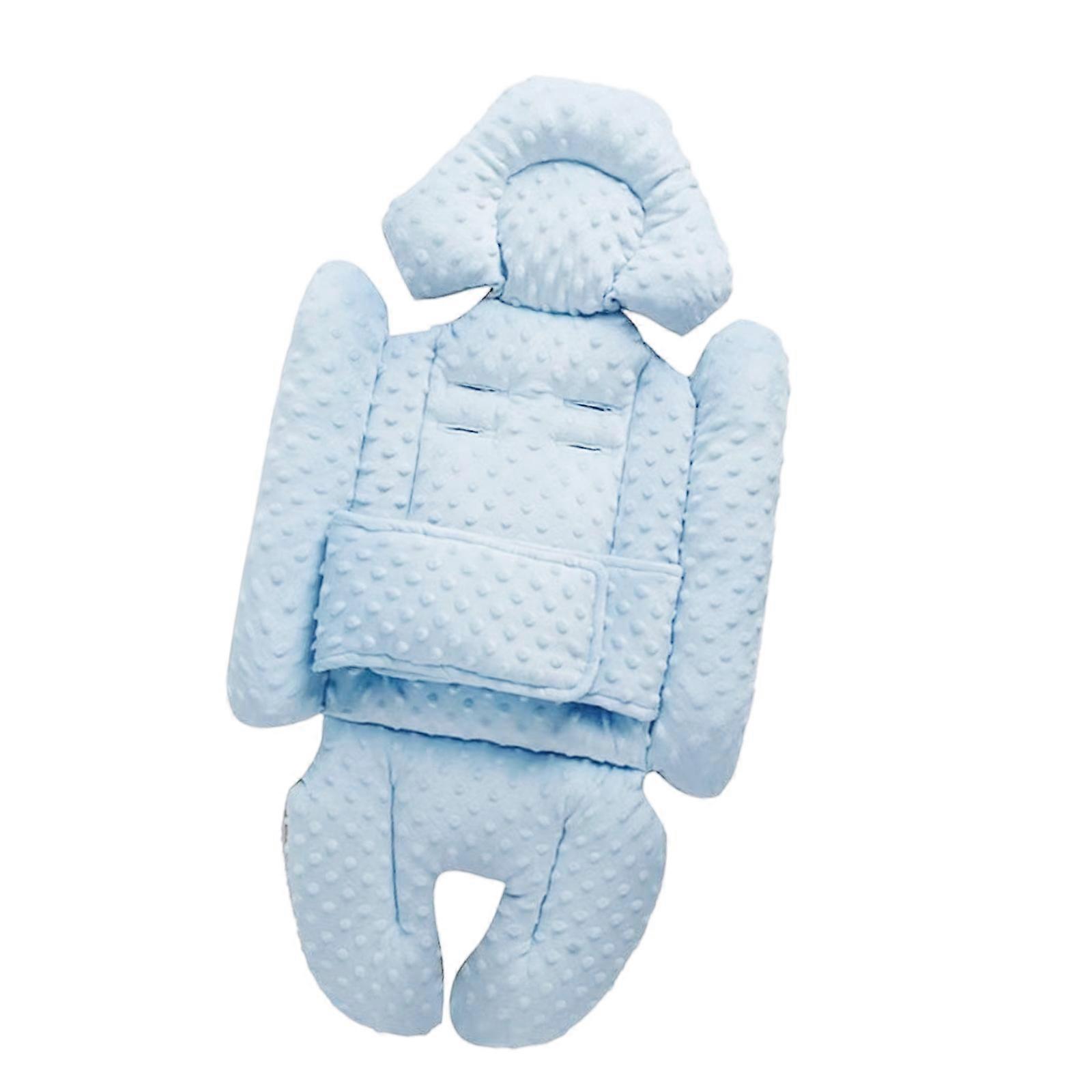 Warm Belly Supportive Mat for Baby Strollers, Soft & Breathable Fabric Comfortable Strollers Sit Cushion Nonslip  Sky Blue