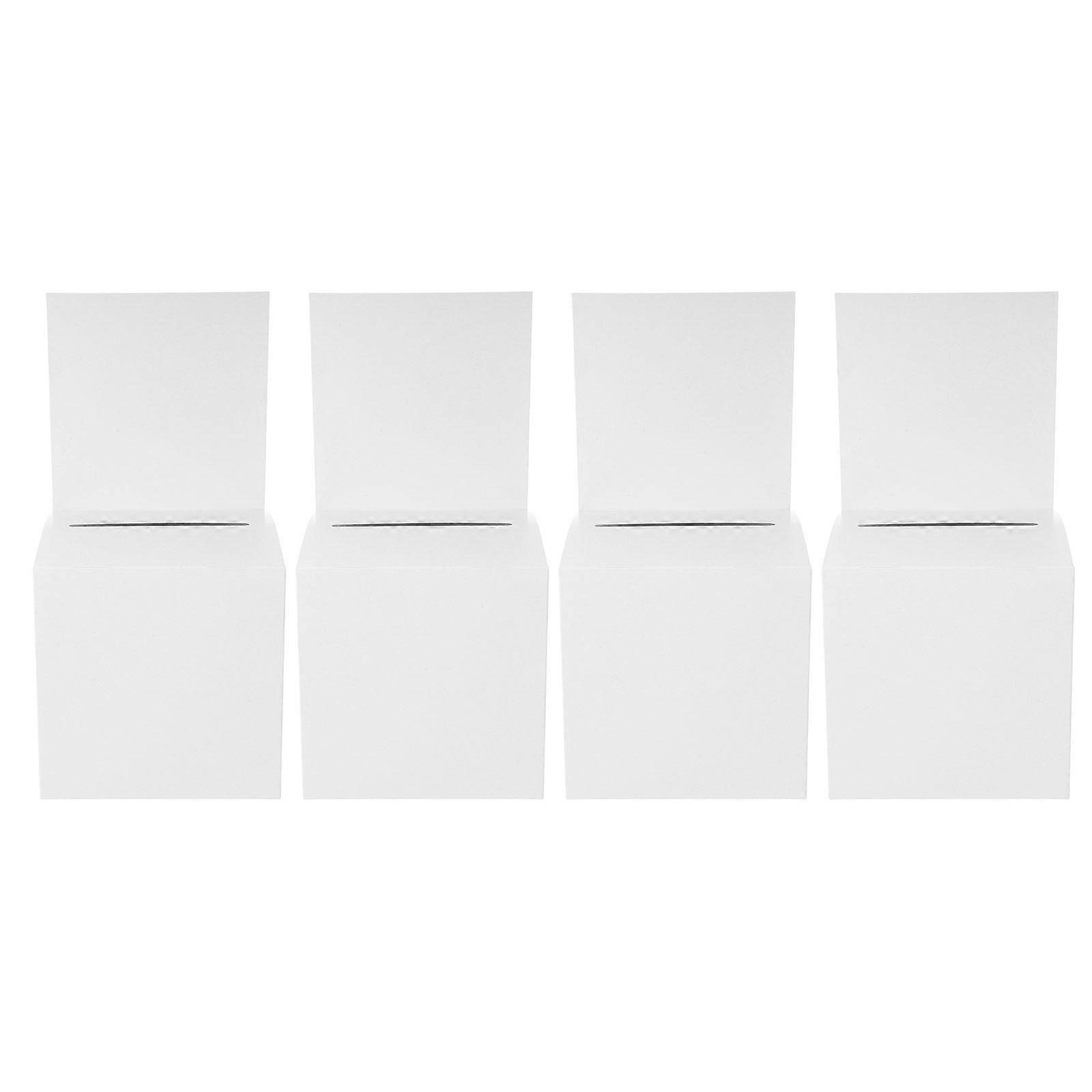 4pcs Paperboard Voting Box Raffle Ball Game Square Box Simple Ticket Storage Box