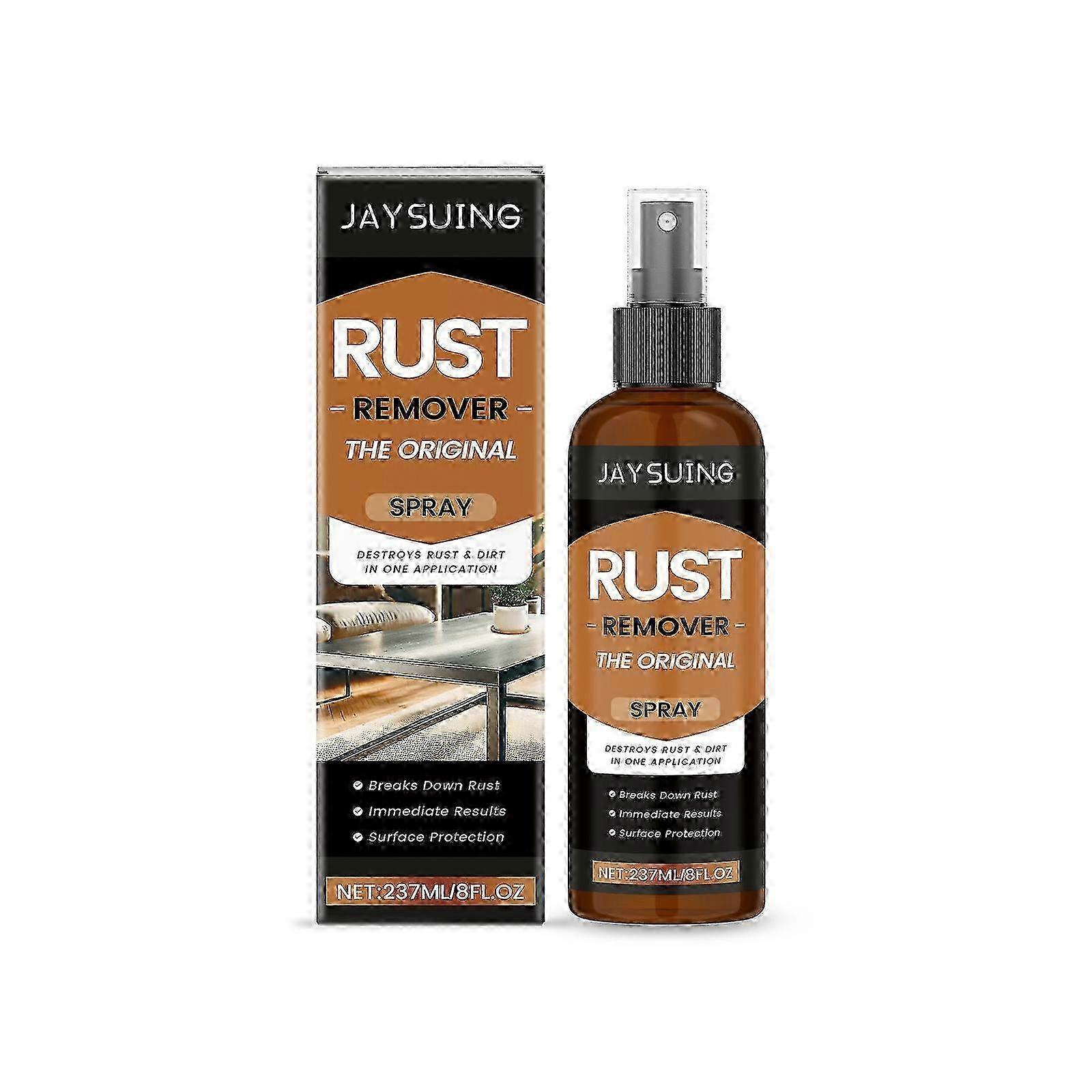 Jaysuing metal surface rust removal spray dissolves rust without damaging the base material universal for multiple materials and easy to rinse