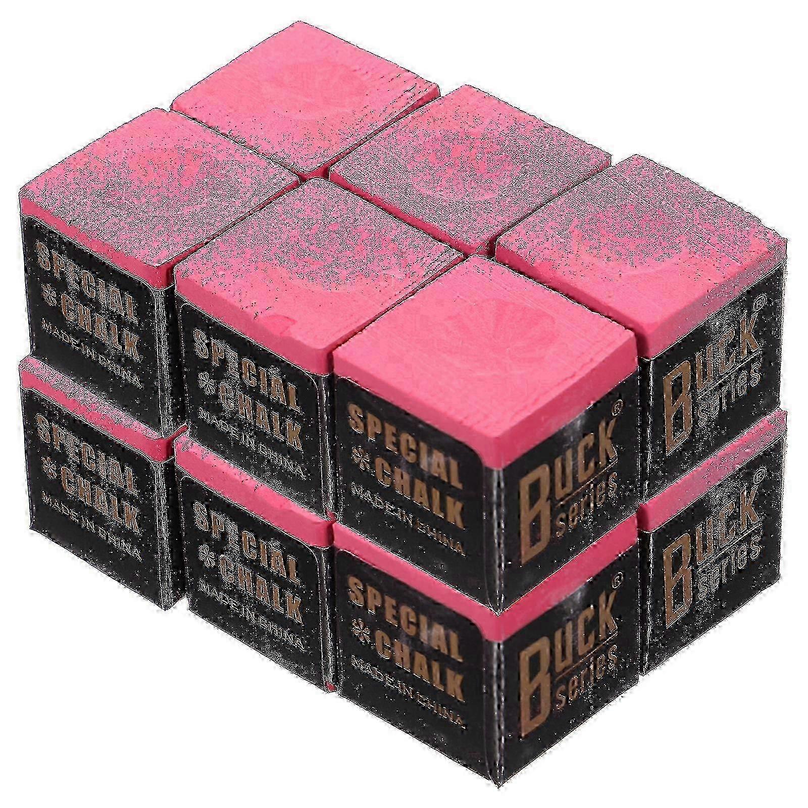 24 pcs Billiard Cue Chalk Pool Cue Chalks Billiard Cue Chalk Cubes Pool Table Accessories (Pink)