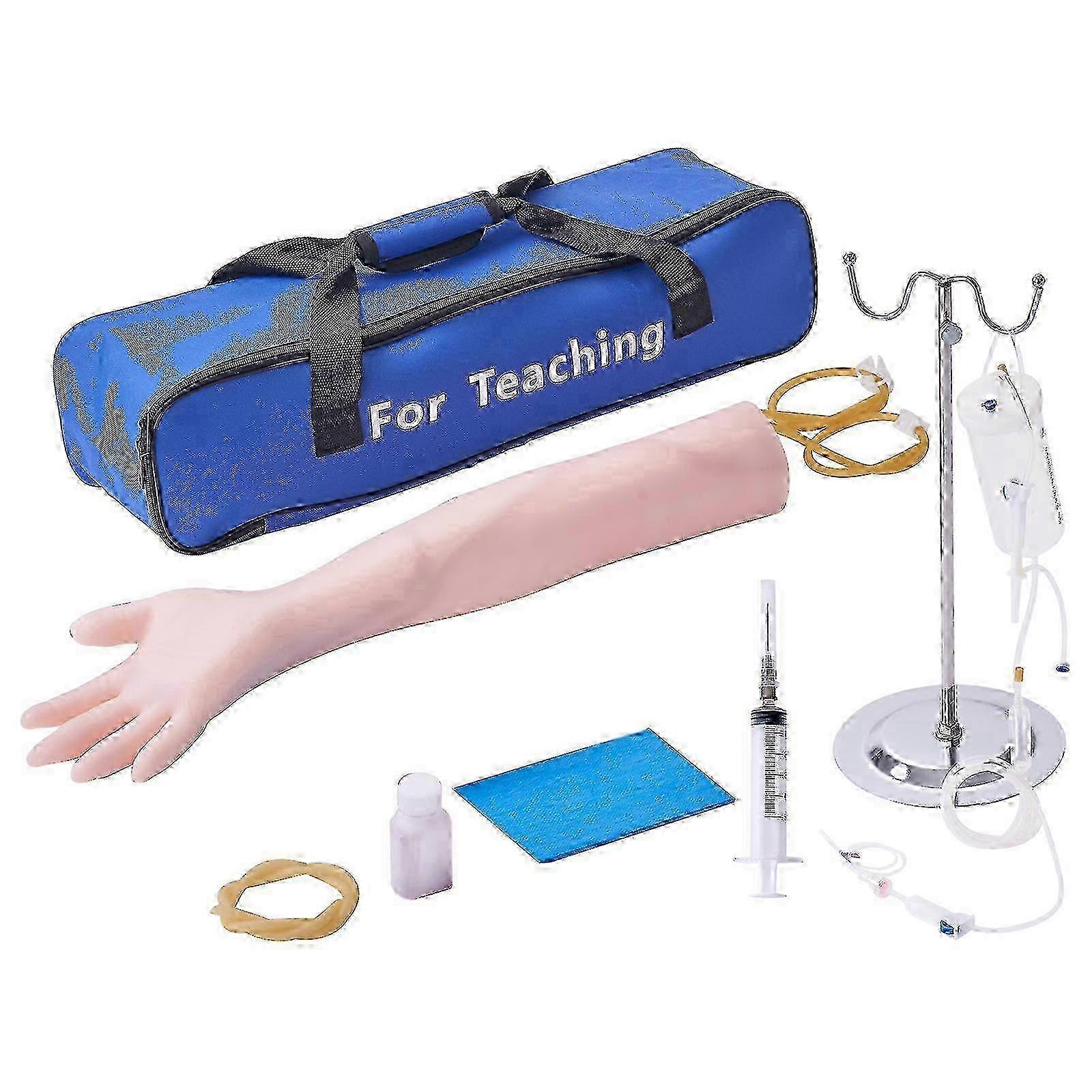 Phlebotomy Practice Kit, High Simulation IV Practice Arm Kit with Carrying Bag, Practice and Perfect IV Skills