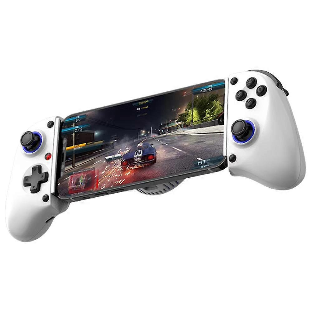 New D11S Extendable Gaming Controller Hall Trigger BT 5.2 with Cooling Fan/Programmable Back Buttons White