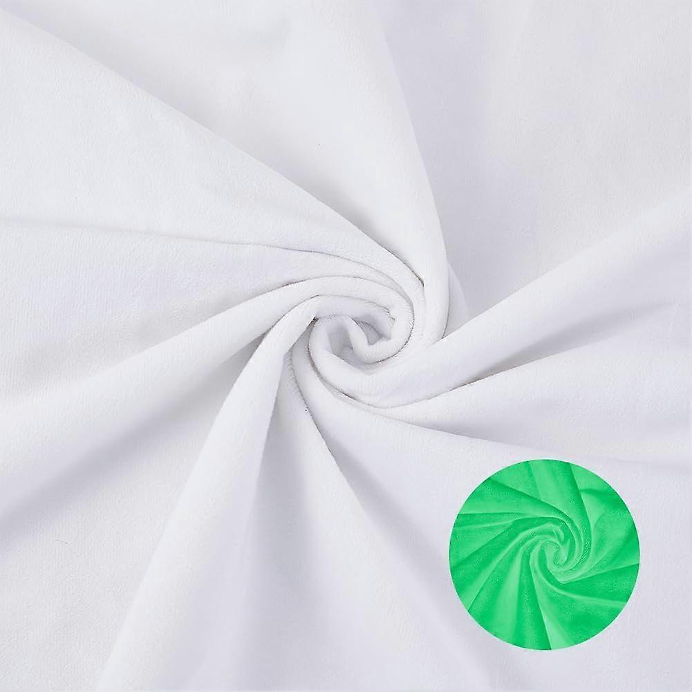 White Glow in The Dark Fabric 55x35.8inches Luminous Soft Velvet Fabric Glow in The Dark Sewing Patchwork Fabric Luminescent Quilting Fabric for Craft