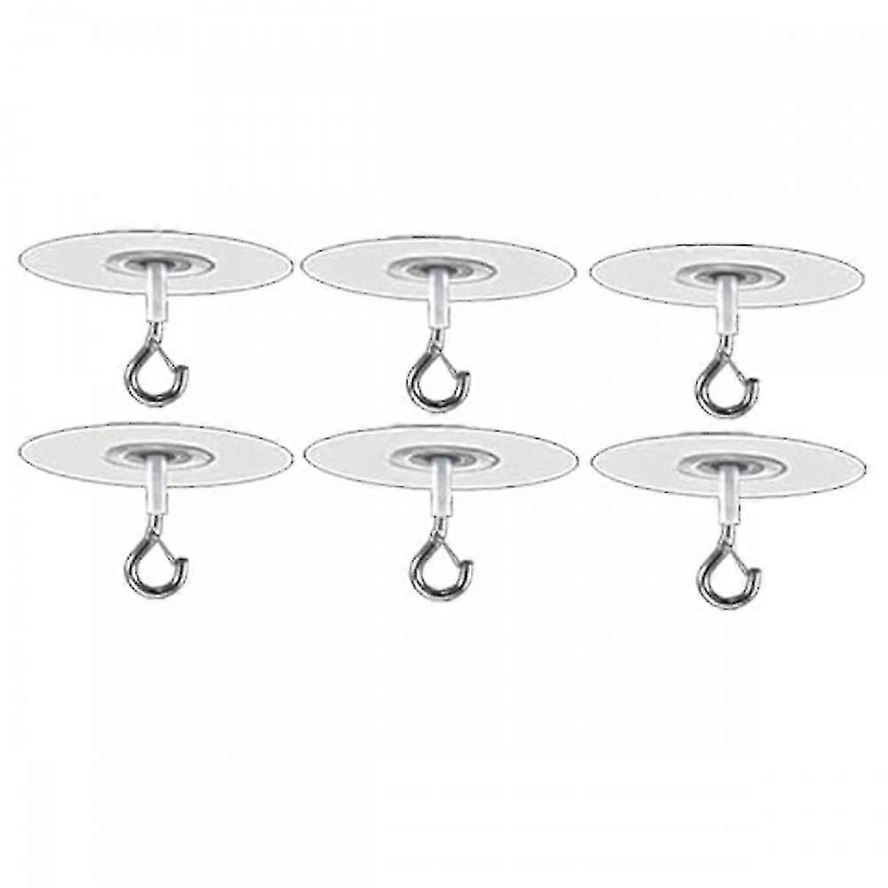 6Pcs Adhesive Ceiling Hooks for Popcorn Concrete Textured Ceiling Wall Surface, No Drilling Self Ad-Good