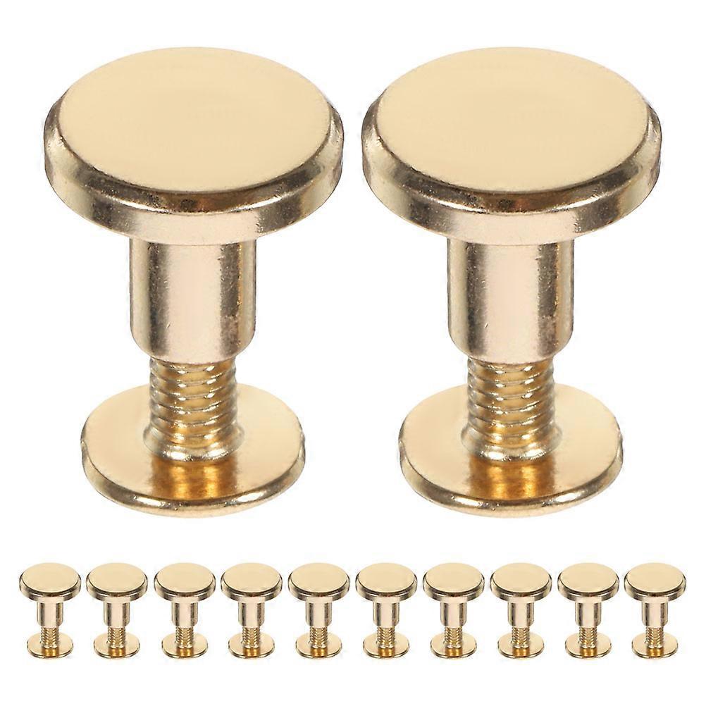 Handbook Binding Screws for Binding Post Kit 12Pcs Durable Zinc Alloy Gold