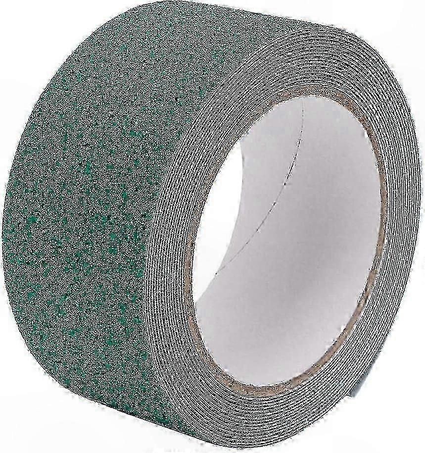 Non-Slip Tape Roll, 5cm x 5m, Quartz Sand Surface for Flooring Use, Green