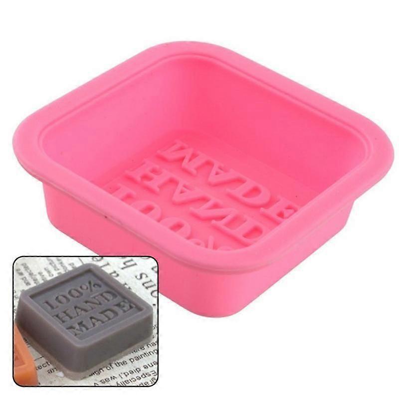 10x Square Silicone Soap Mold DIY Handmade Soap Making Mold Soap Casting Molds,Pink