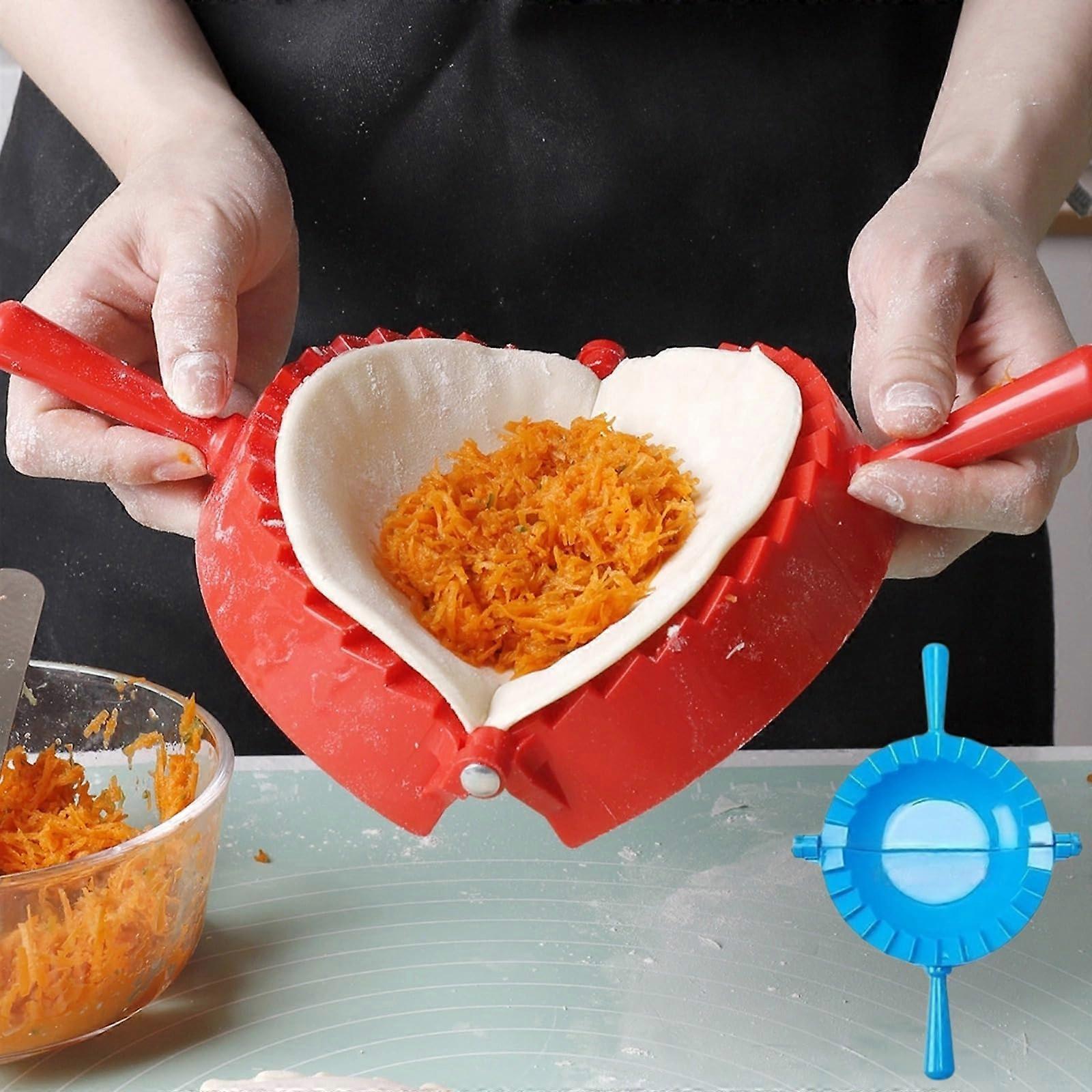 Dumpling Maker Mold with Easy Nonstick Release for Kitchen, Uniform Shapes, Blue 5.9 Inch