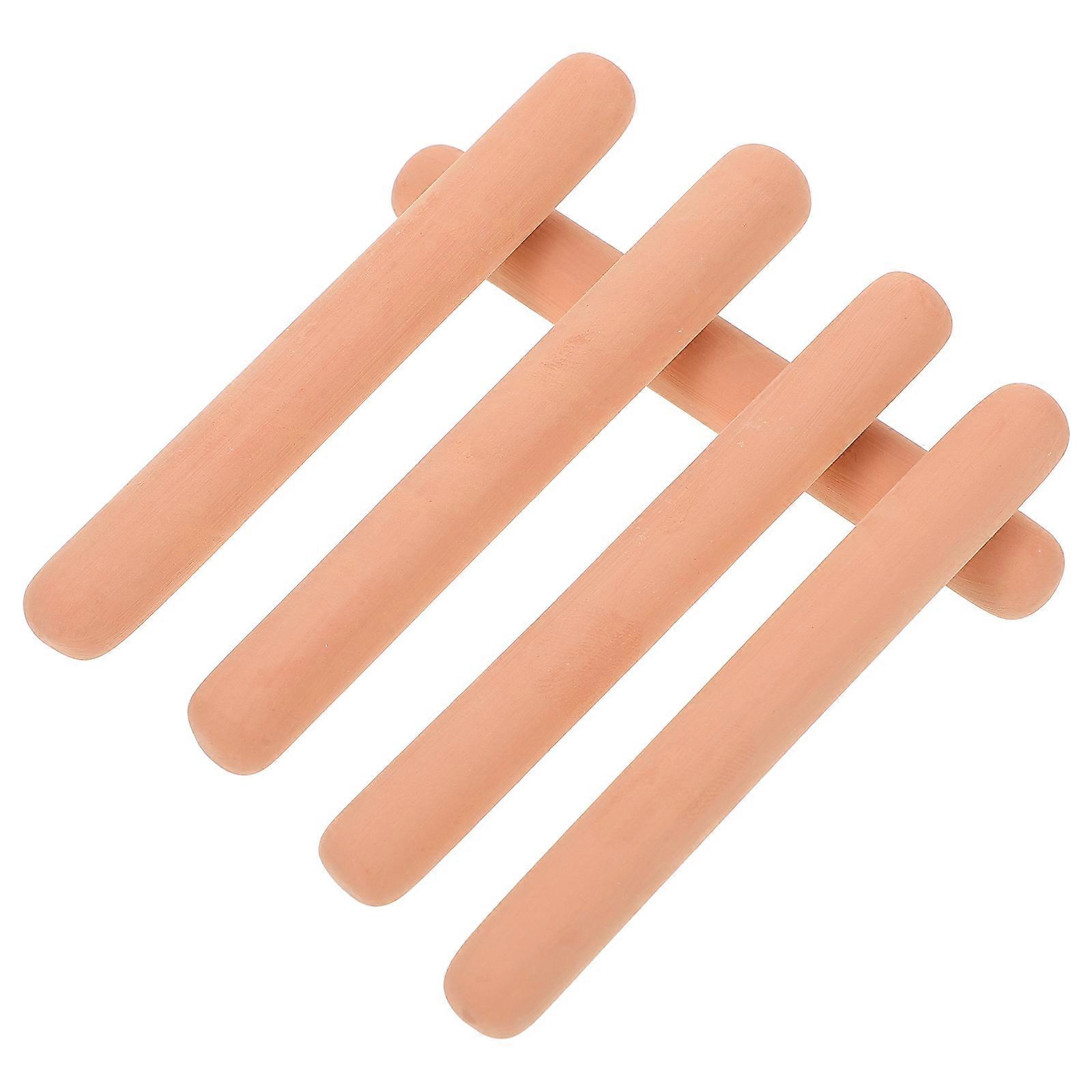 Zestaw 5 szt. zmiękczacza do cukru brązowego w terakotowych pojemnikach na żywność