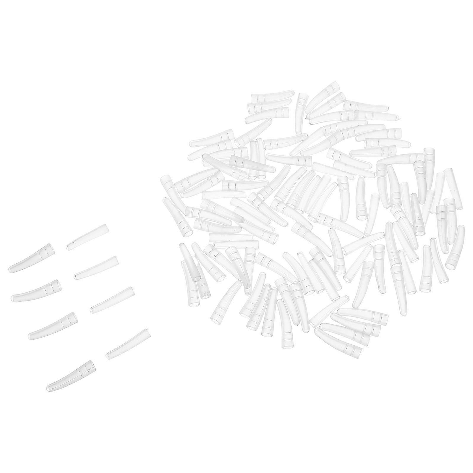 Non-Slip Tweezer Tips Covers Clear Protective Stopper 100Pcs Pack