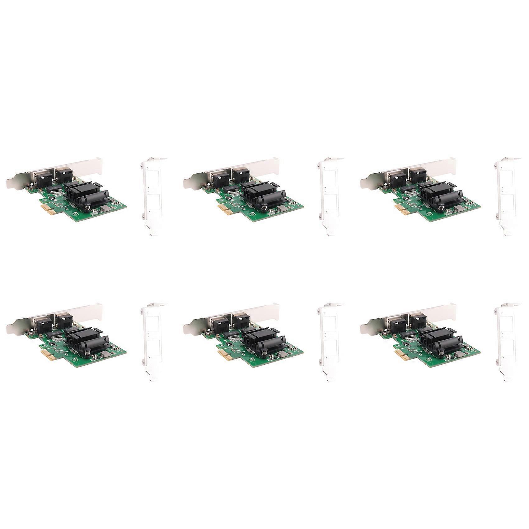 6X 2-Port Gigabit PCIe Network Card 1000M Dual Ports PCI Express Ethernet Adapter with 82571EB LAN NIC Card for Windows