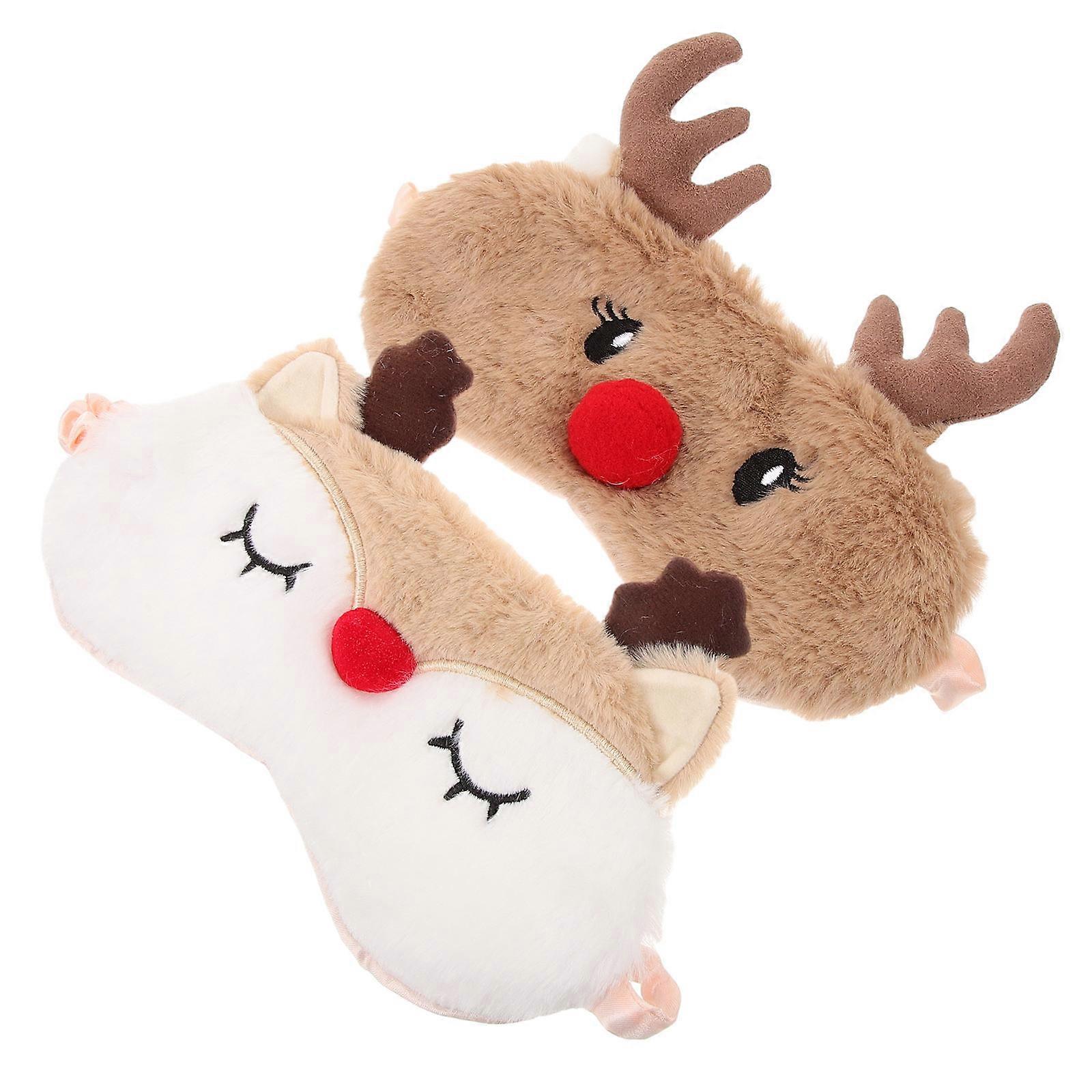 Cartoon Design Eye Masks For Sleeping With Light Blocking Function In Assorted Color 2 Pcs