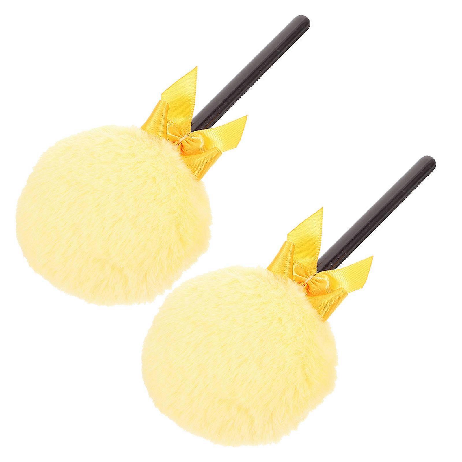 2Pcs Handheld Fluffy Powder with Handle for Body Powder