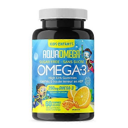 AquaOmega High EPA Kids Gummies Orange, 60 Count