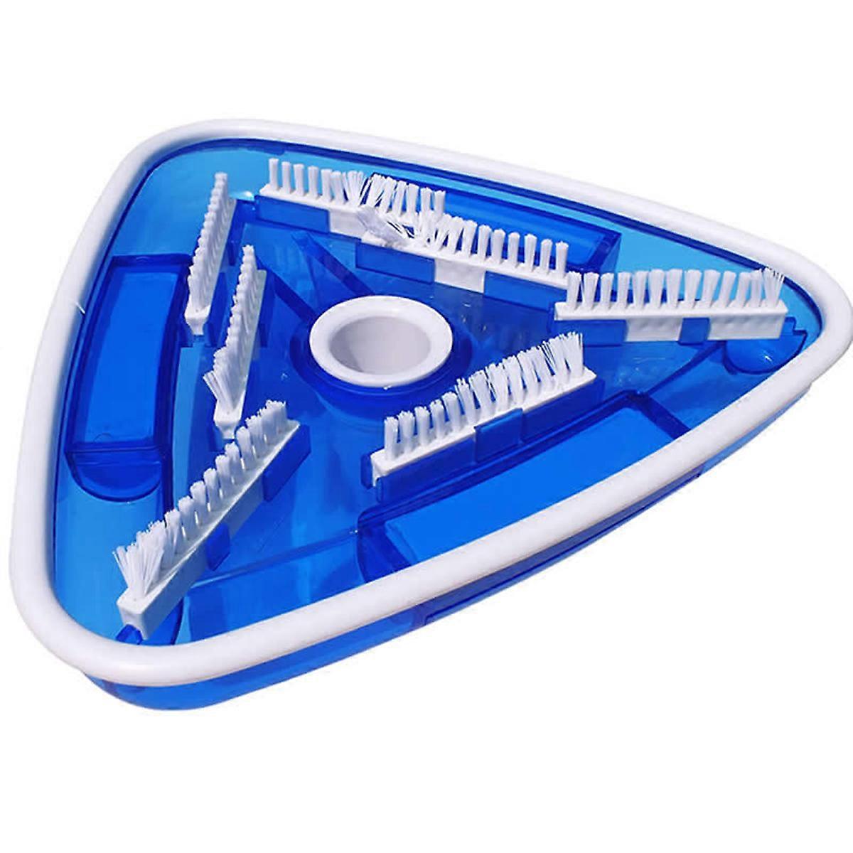Pool Brush Triangular Weighted Vacuum Head for Cleaning 2Pcs Bundle