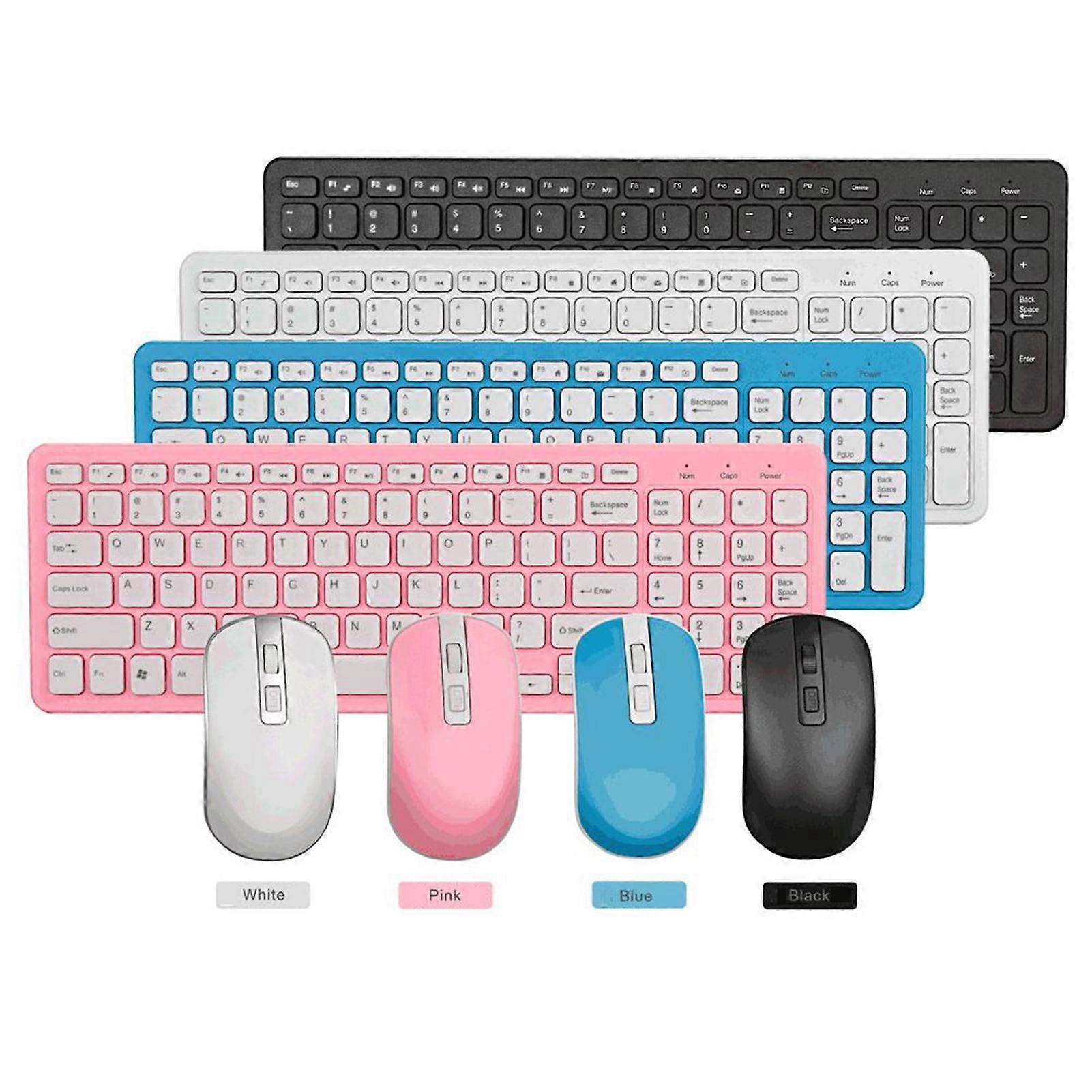 Lifetechs GKM520 Wireless Keyboard Quick Response Mute Ergonomic 2.4GHz Wireless Keyboard Mouse for Laptop