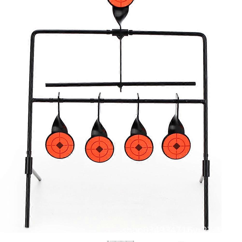 Metal Shooting Target Set for Practice with 5 Black Self Resetting Targets