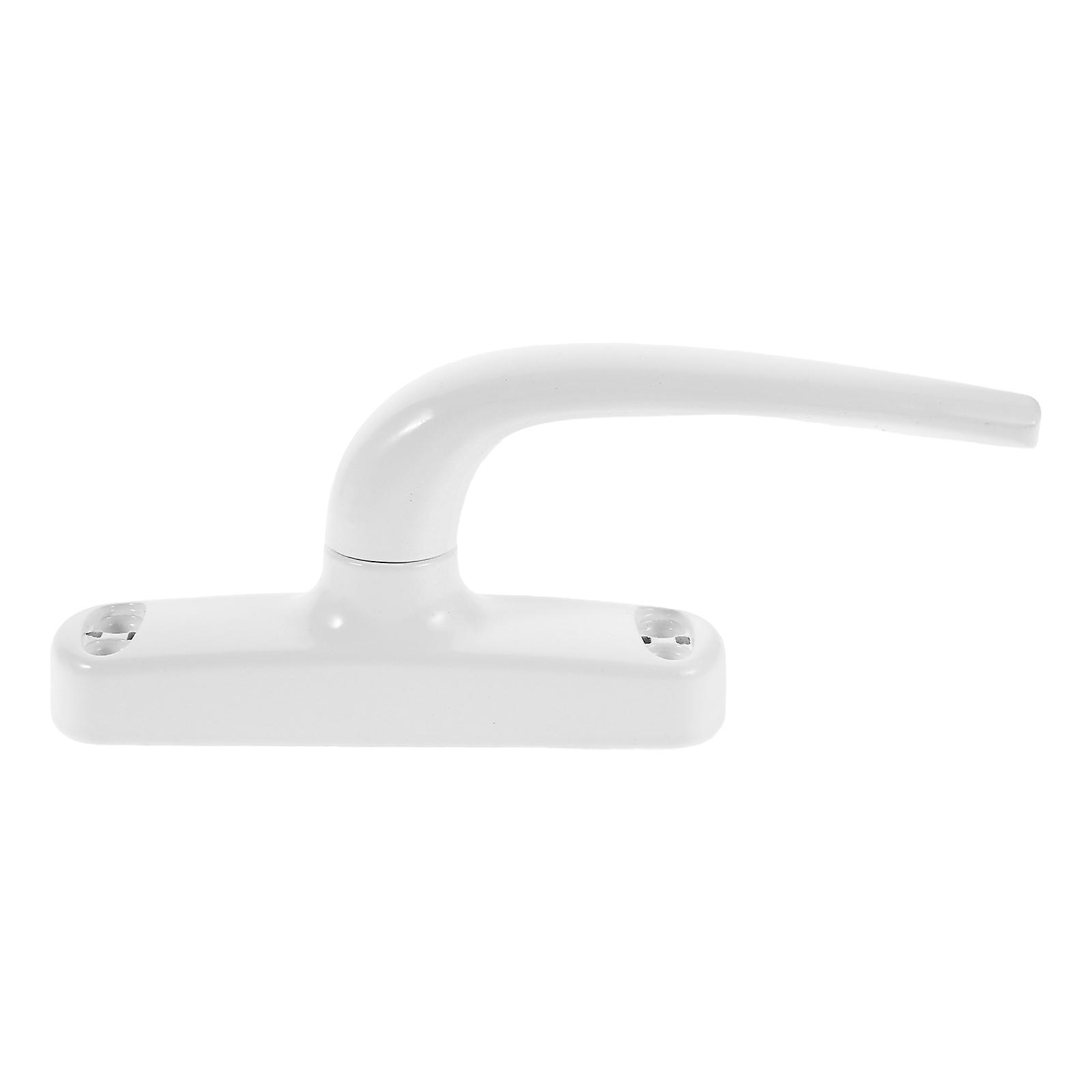 White Aluminum Alloy RV Door Retainer Latch for Secure Locking and Smooth Operation, 98 mm Hole Spacing