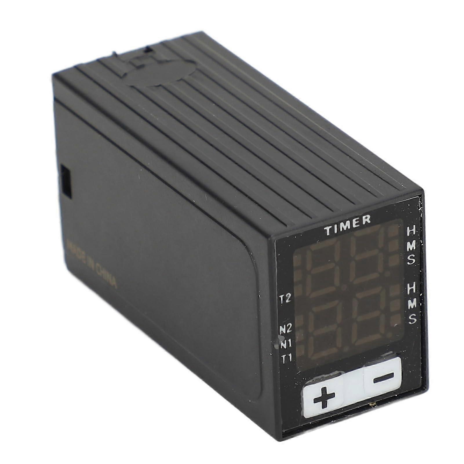 Digital Timer Relay 24V DC with LED Display, Adjustable 0.1S99H Delay for Lighting and Temperature Control
