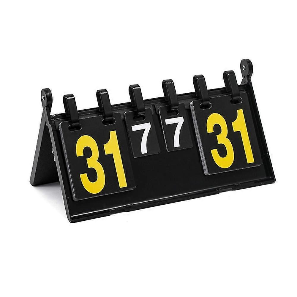 4-Digit Digital Tabletop Scoreboard Multi-Sport Use Waterproof Exercise Scoreboard Flip Design Competition Scoreboard