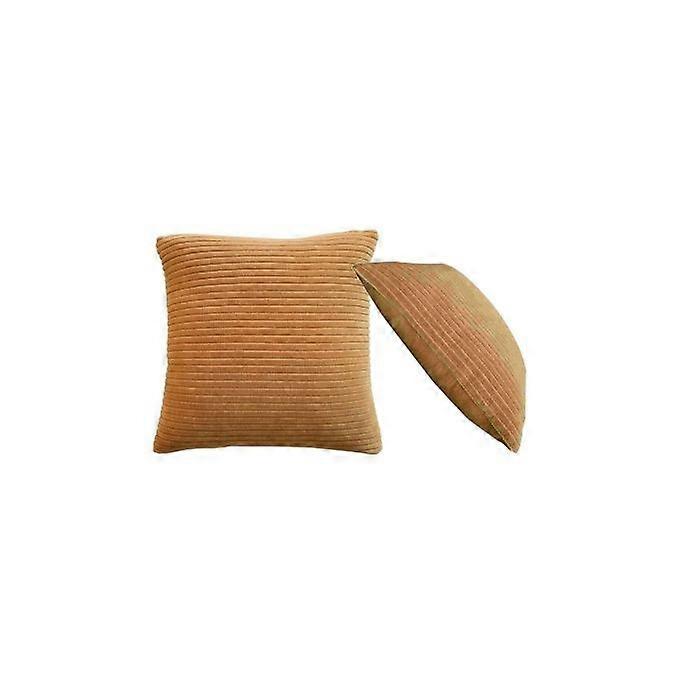 Ribbed Mustard Cushion, Set of 2