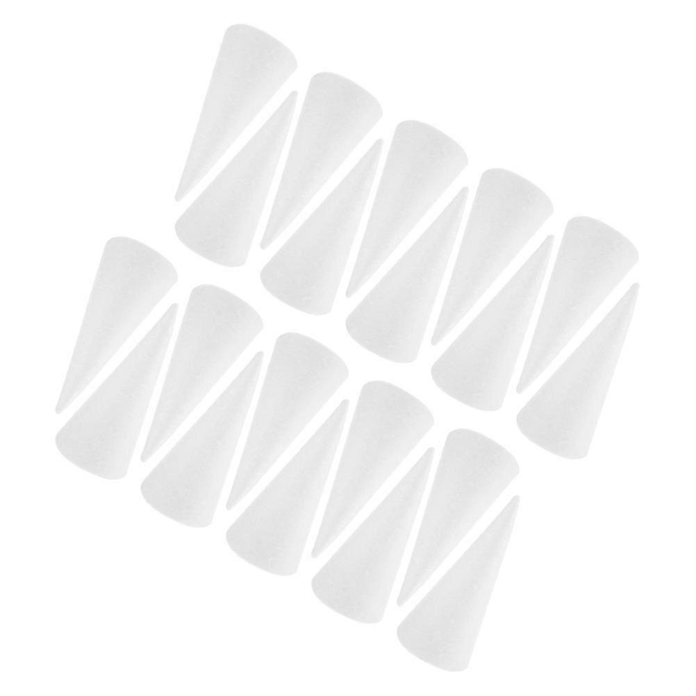 Decorative White Foam Cone for Craft Projects 20Pcs Set