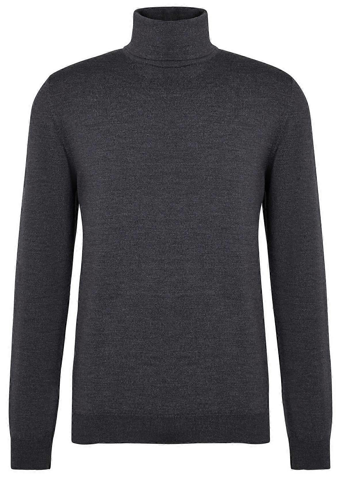 Falke Merino X-Fine Roll Neck Sweater - Dark Grey