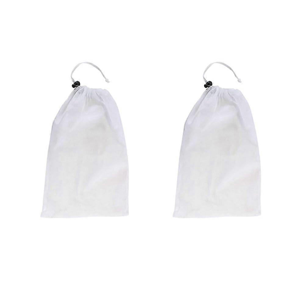 2 Pack Pool Leaf Vacuum Bags with Fine Mesh, Extra Large Capacity and Secure Drawstring Lock