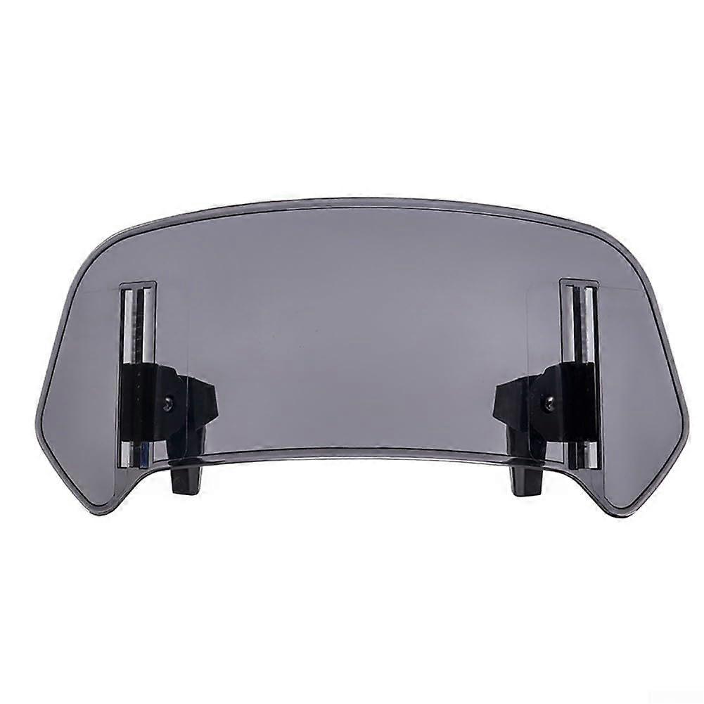 Motorcycle Windshield Extension Adjustable Height Wind Deflector ABS Spoiler for Universal Fit Gray