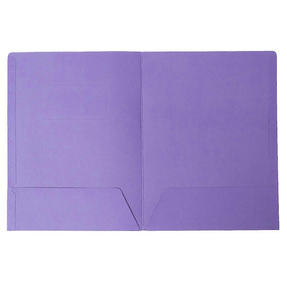 Purple Document Folder A4 Size Kraft Paper Office Project File Organizer 12Pcs