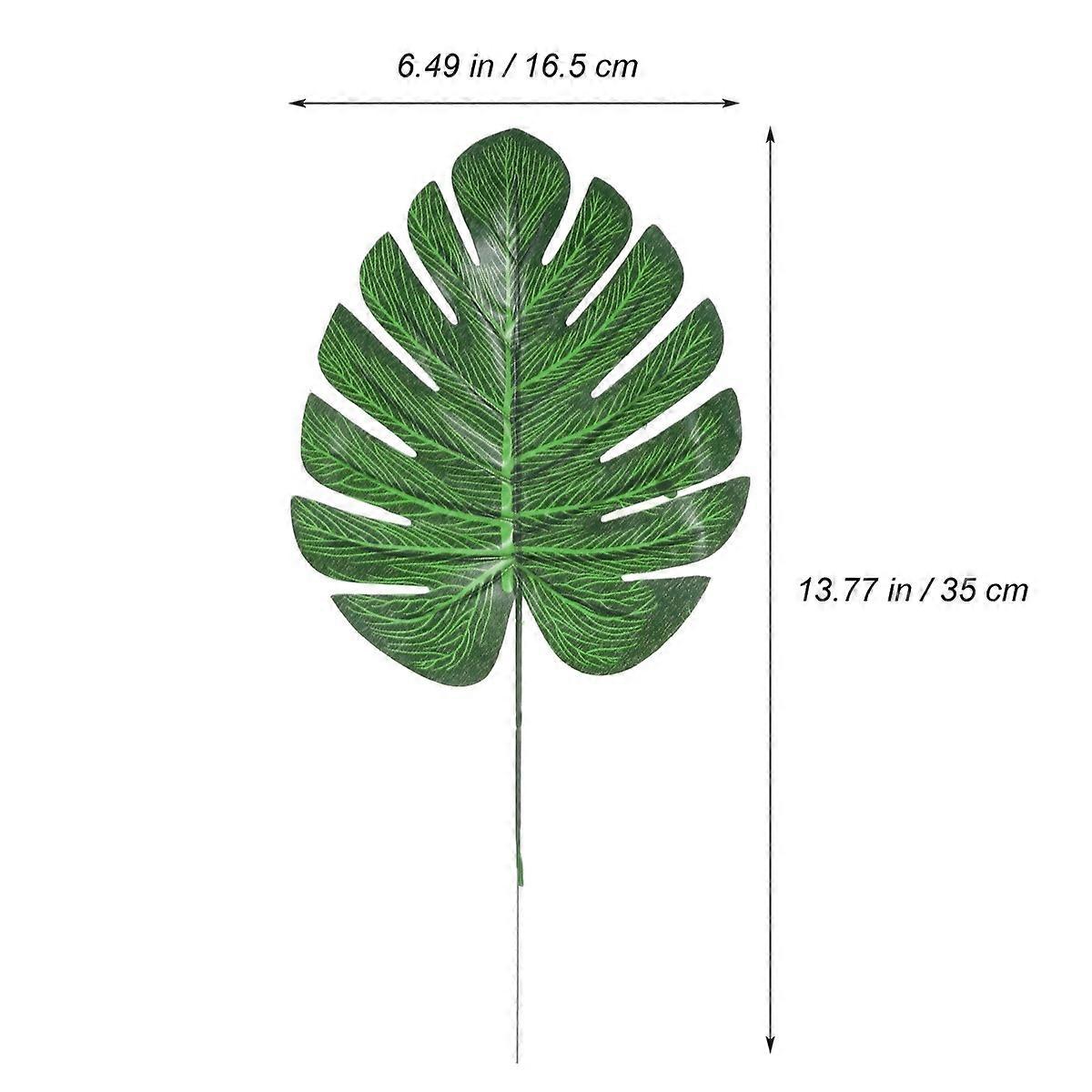 Artificial Monstera Leaf Green Simulation Leaves 40Pcs Small Size for Decoration