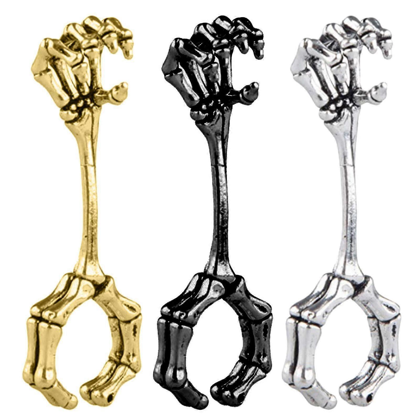 Unique Useful Hand Bone Smoking Clip Rack Finger Cigarette Bracketblack, gold, silver3pcs