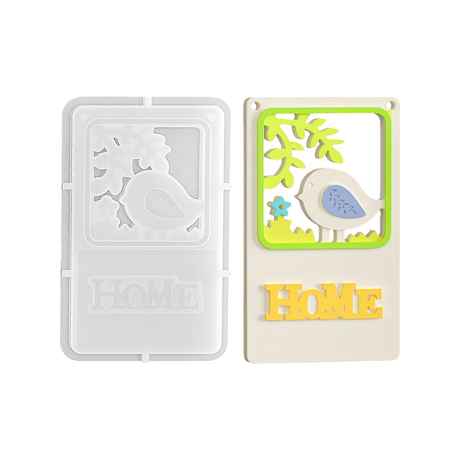 Silicone Craft Molds Bird Pattern Small Keychain Pendant Moulds Silicone Texture for Precise Chocolate and Soap Projects Multicolor