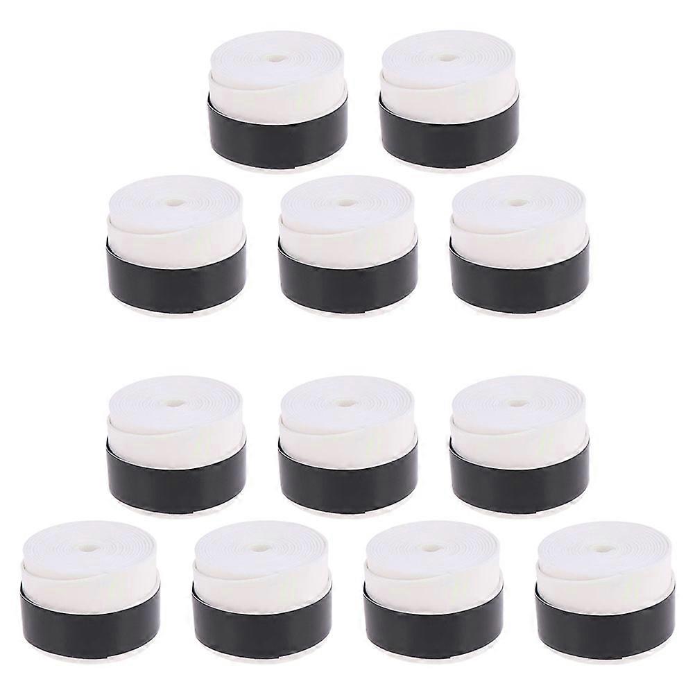 White PU Racket Overgrips Designed for Sweat Absorption 12Pcs