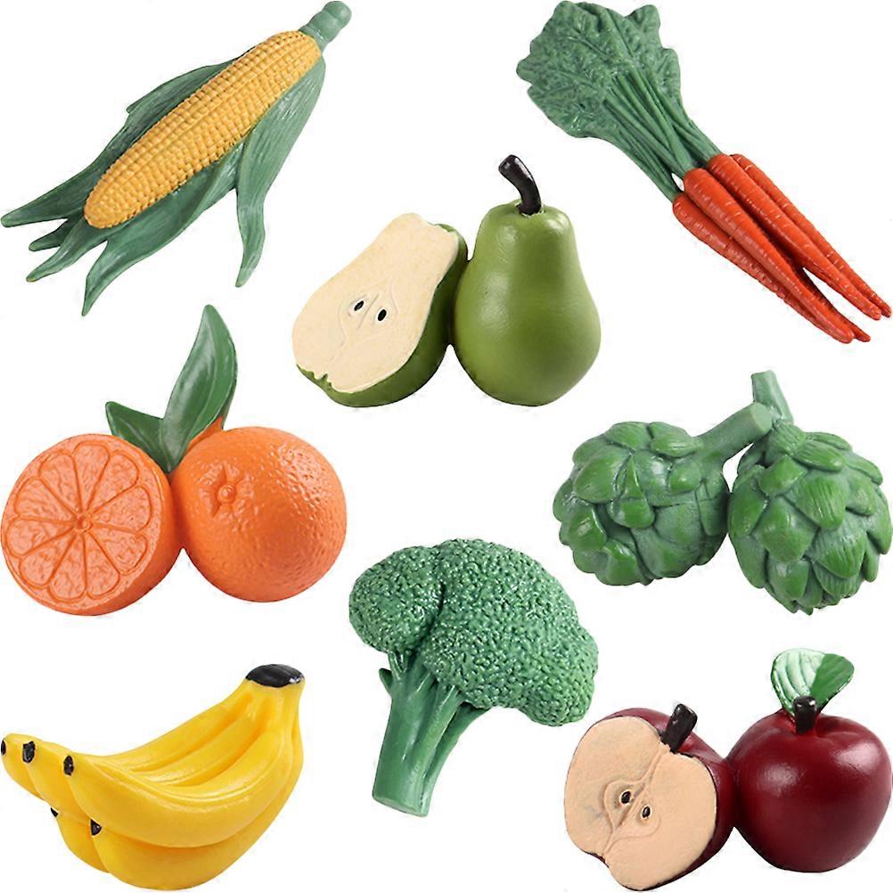 Artificial Fruit Decor Simulated Vegetable Set for Decoration 8Pcs Plastic