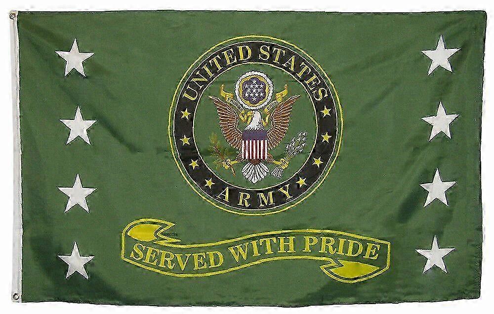 U.s. Army Emblem Served With Pride Military Flag Type A 1259