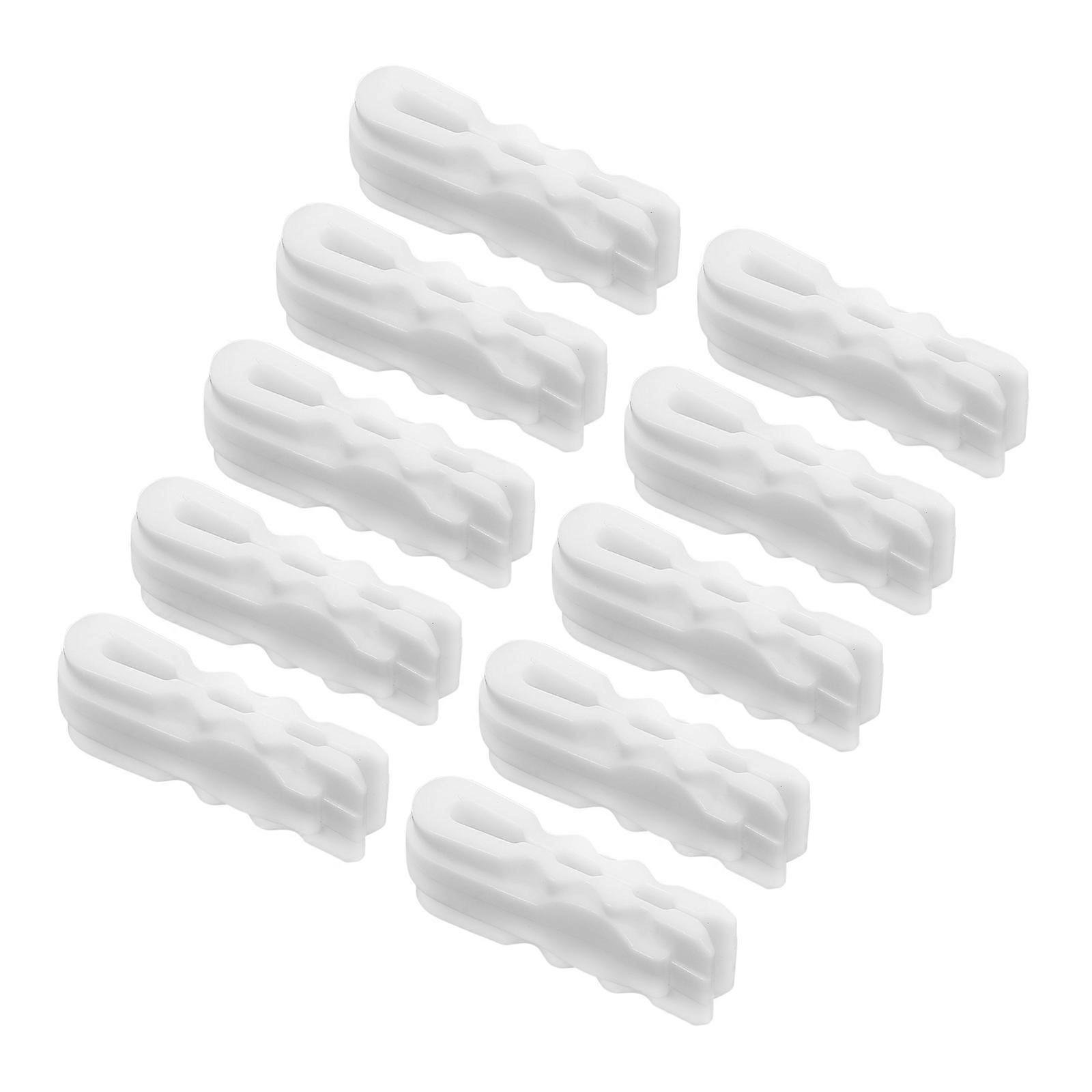 Reusable Vacuum Sealer Bag Clips White Plastic Compression Clips 10Pcs