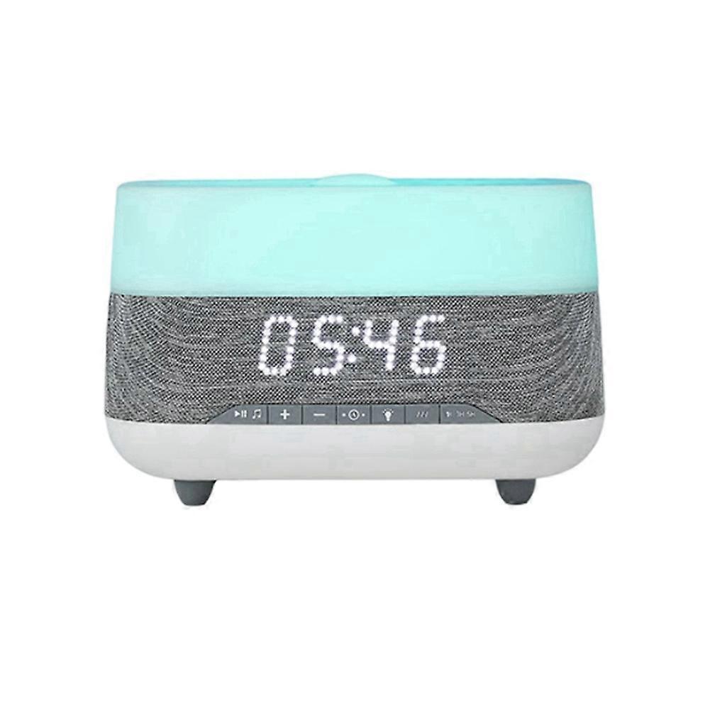 Essential Oil Aroma Diffuser Ultrasonic Air Humidifier Mist Maker with Night Light Bluetooth-Audio Clock EU Plug