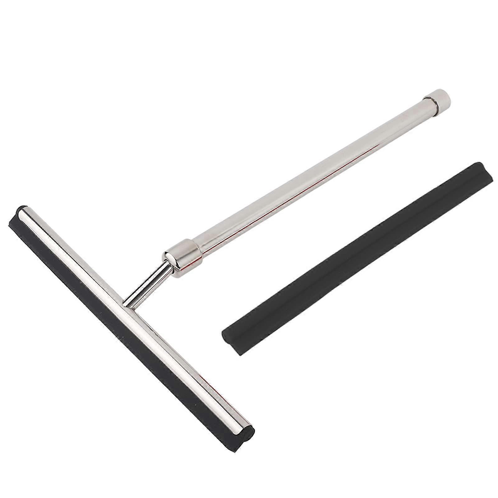 Shower Squeegee with Long Extendable Handle for Streak Glass, Mirrors and Tile Cleaning