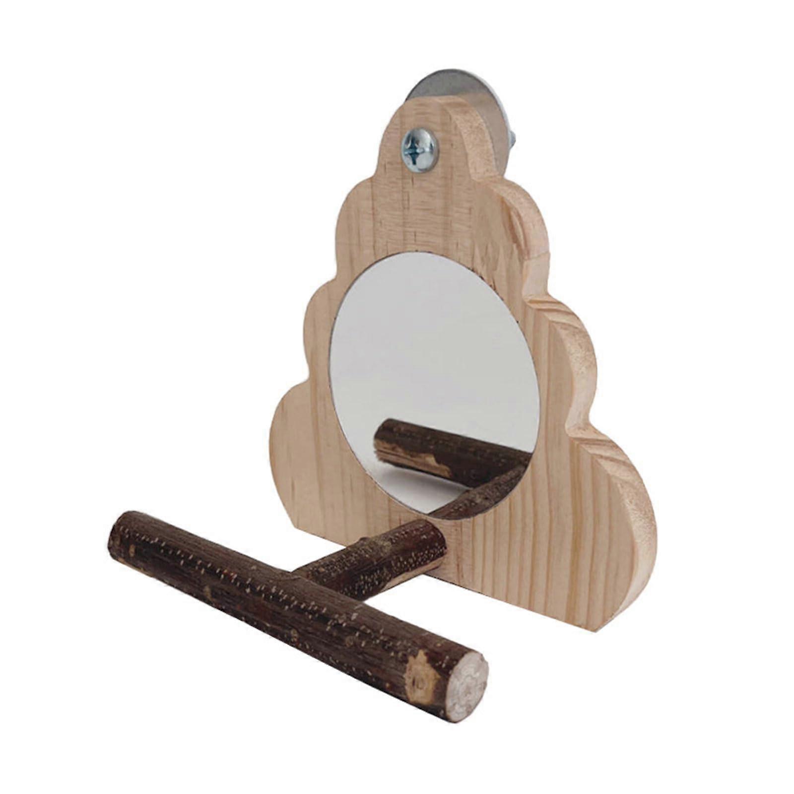 Adjustable Bird Play Stand with Ladder and Mirror for Parrots Macaw Cage Exercise