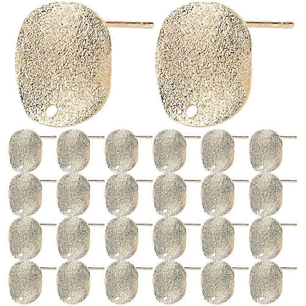 30pcs of Versatile Alloy Earring Stud Bases DIY Ear Stud Base Materials for Earring Making