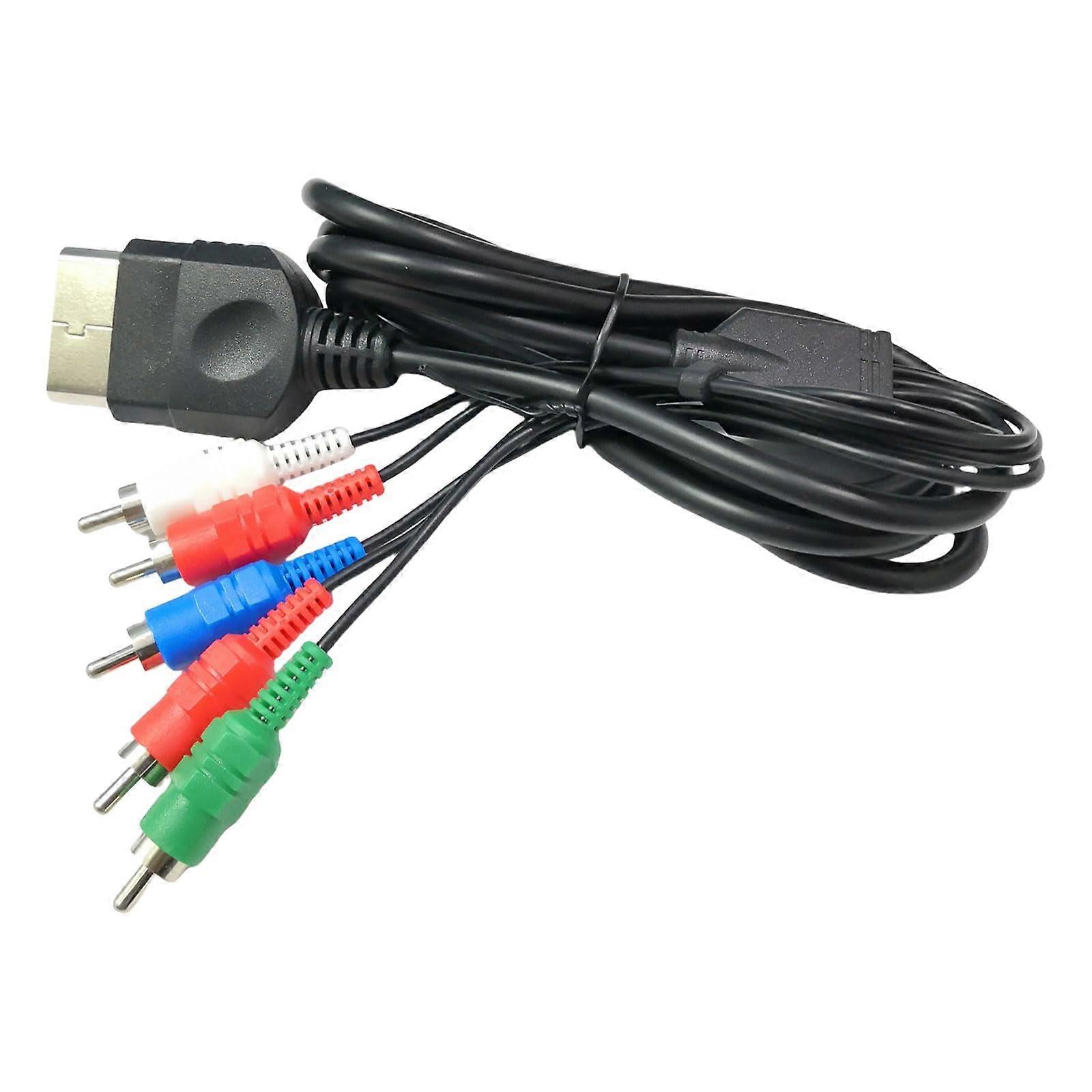 Component Composite Video Cable 180cm for Retro Gaming Consoles with Clear Audio Video Output