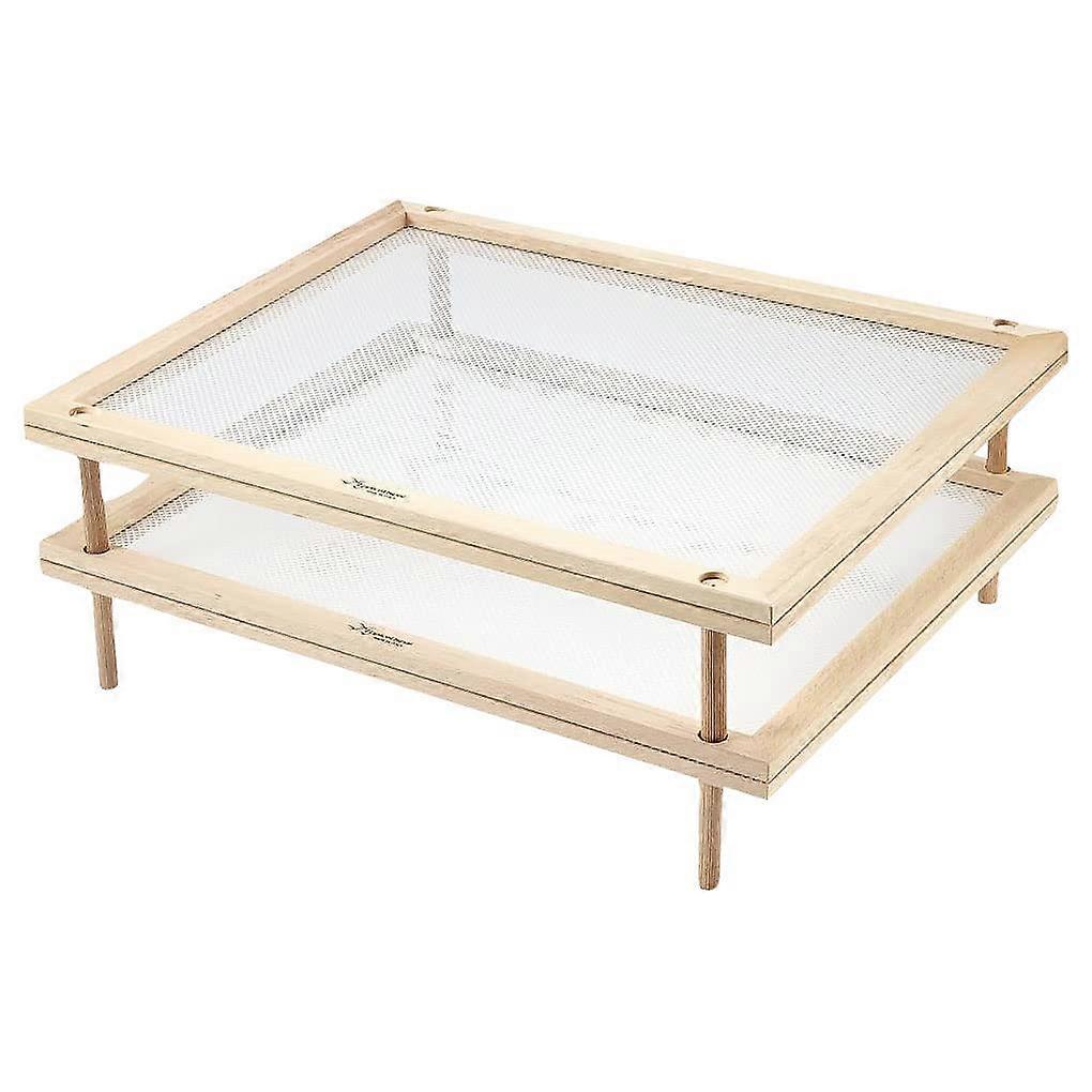 Double Layer Pasta Drying Rack with Fast Air Ventilation for Countertop Vegetable and Noodle Storage