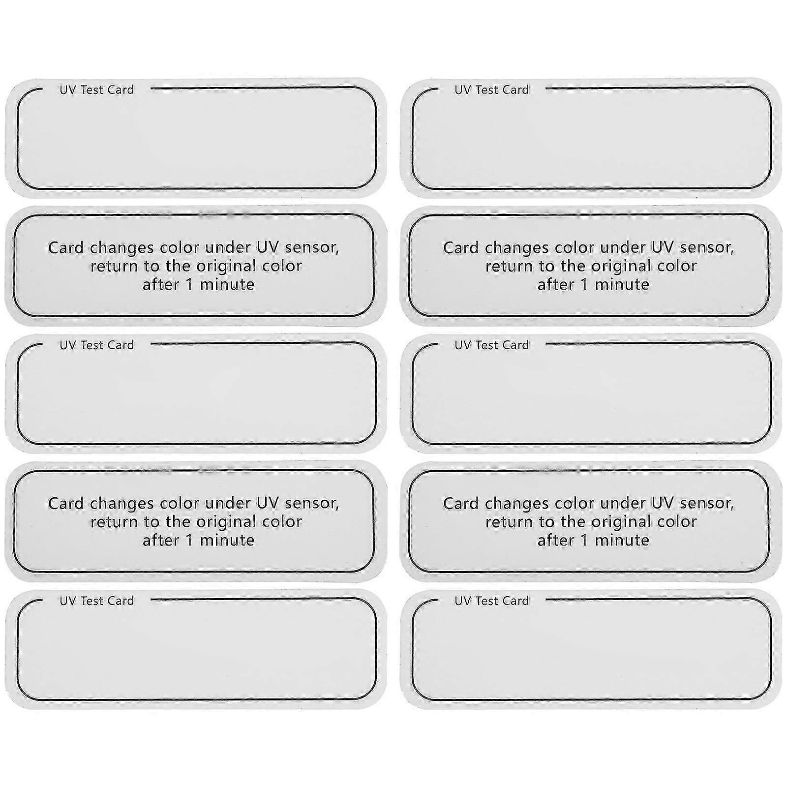 Uv Rays Testing Uv Intensity Detection Card for Outdoor Use 10Pcs