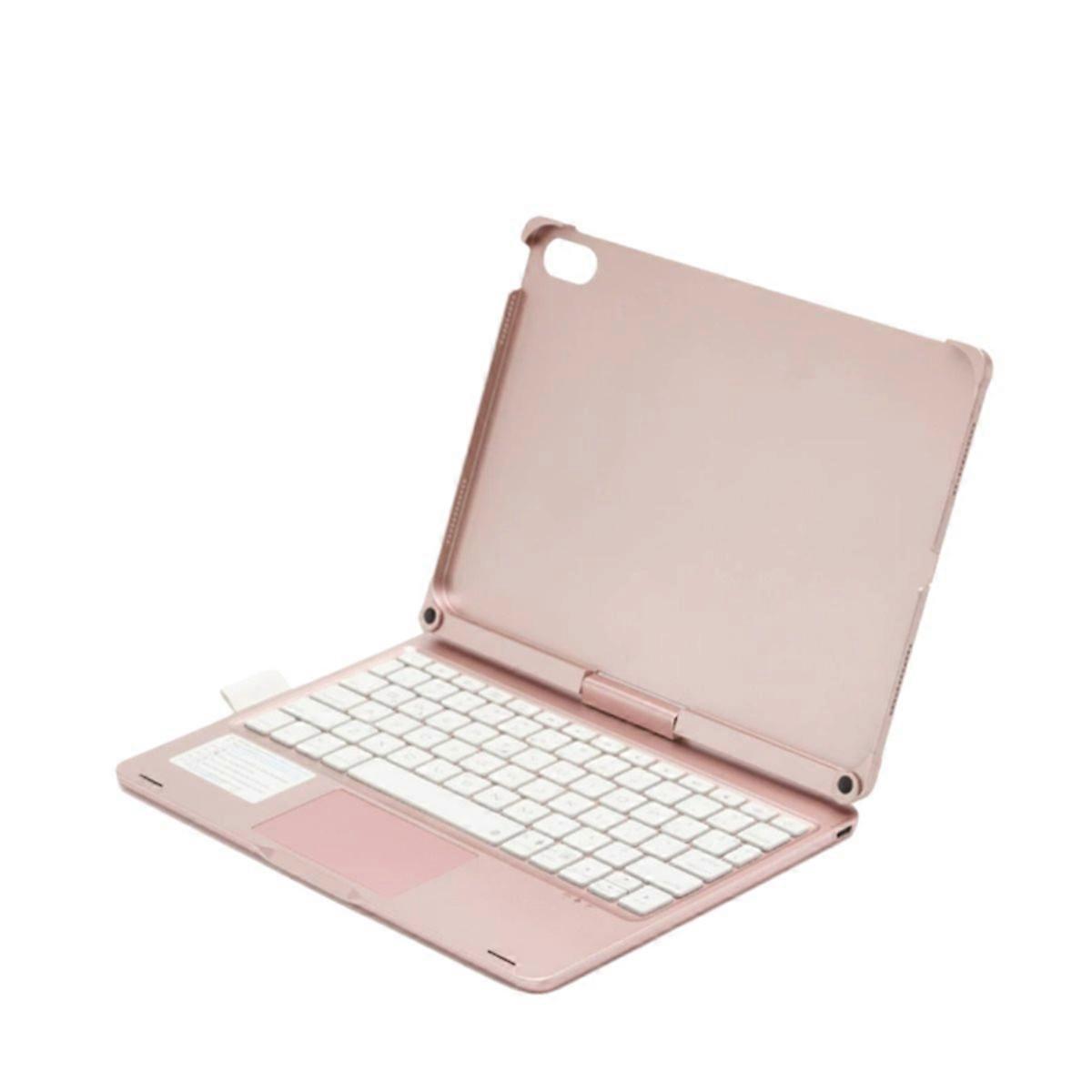 Étui pliable avec support, clavier Bluetooth et emplacement pour stylet rose