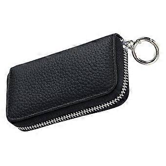 Leather Key Wallet with Metal Buckle Durable Leather Key Organizer Pouch for Everyday Use
